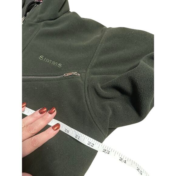 SIMMS Gore Wind Stopper Fishing Full Zip Jacket Size Medium Green Fishing PTFE - Picture 6 of 7
